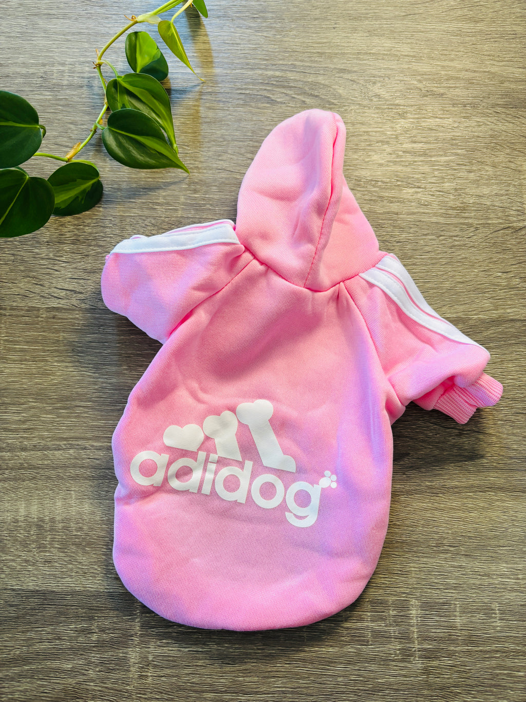 Buzo Adidog rosa para mascotas - Talles S M L