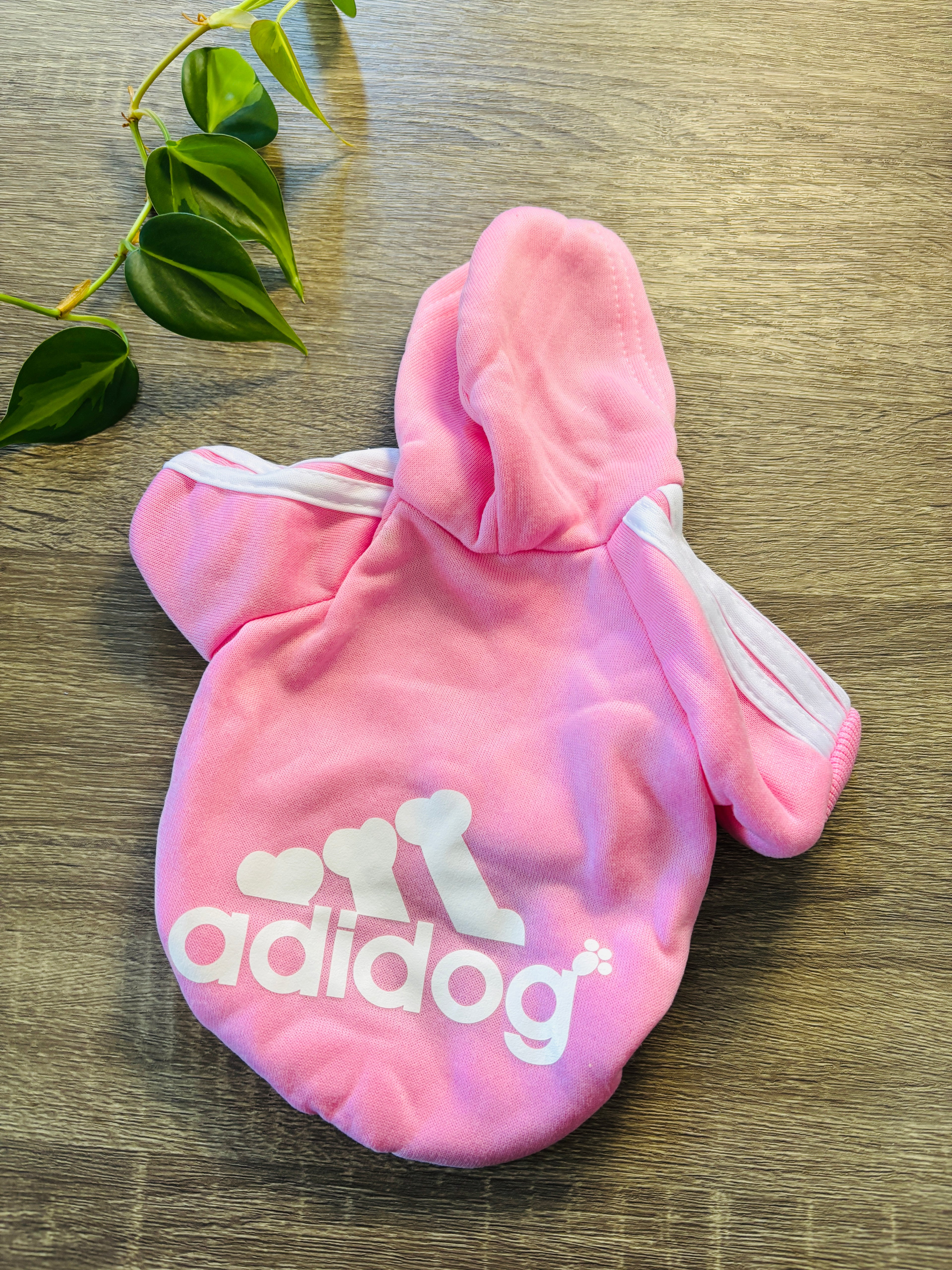 Buzo Adidog rosa para mascotas - Talles S M L