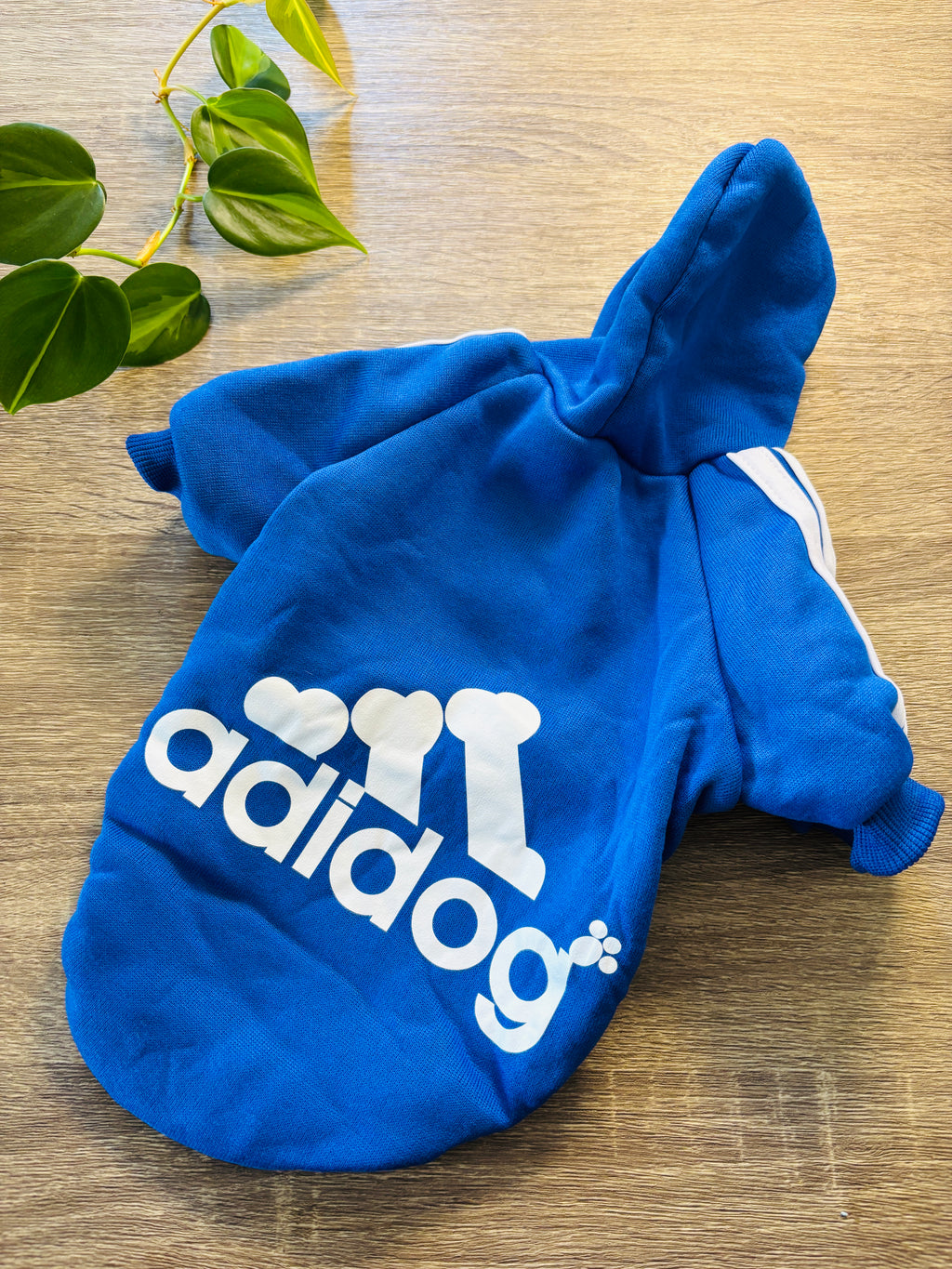 Buzo Adidog azul para mascotas - Talle L