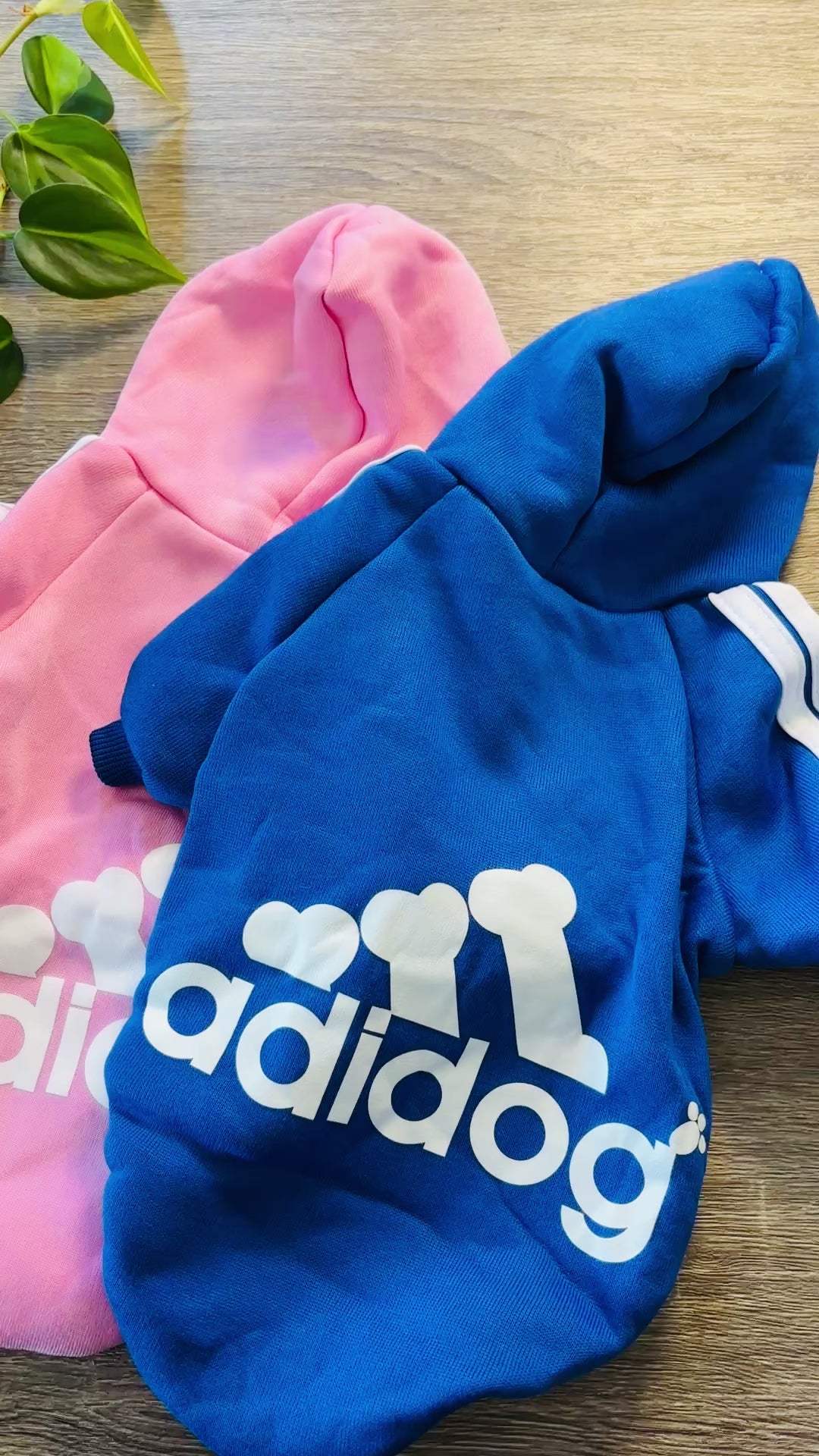 Buzo Adidog azul para mascotas - Talle L