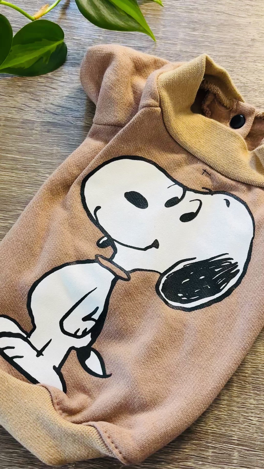 Buzo beige Snoopy para mascotas - Talle 1