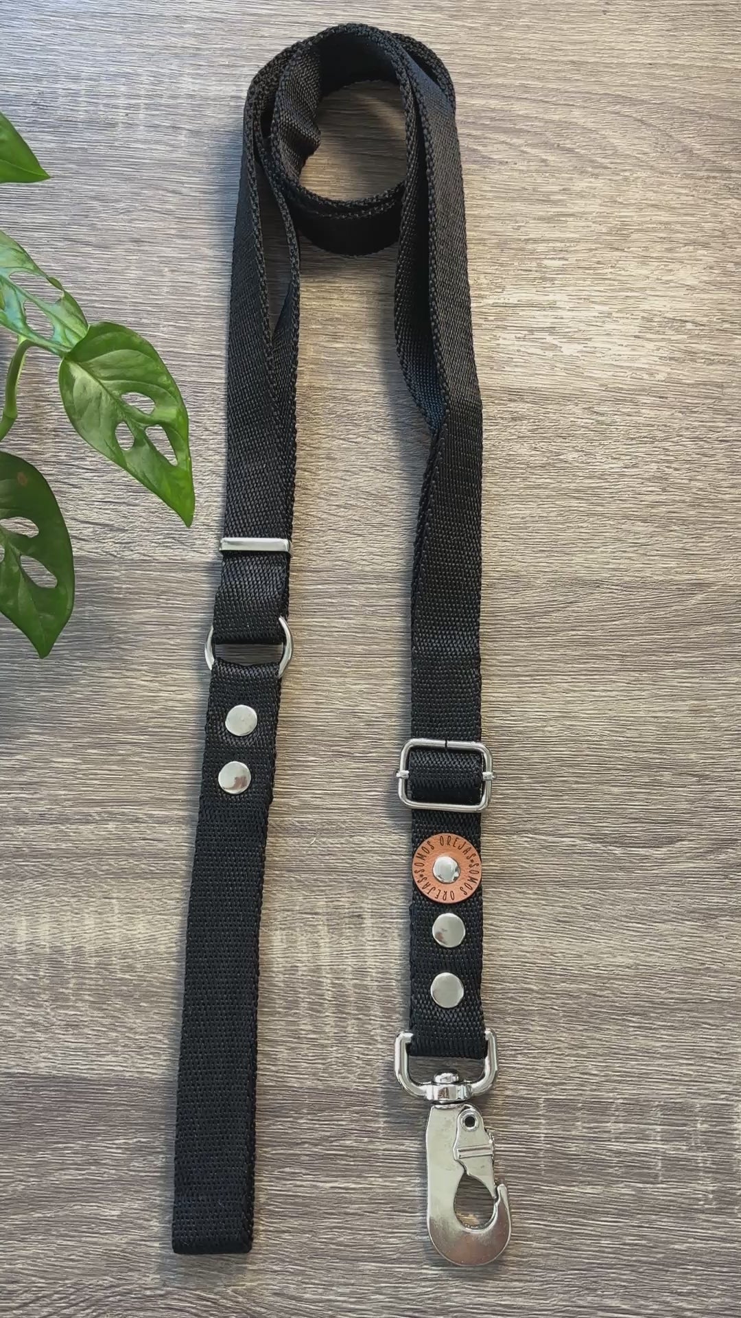 Correa regulable para mascotas - Negro